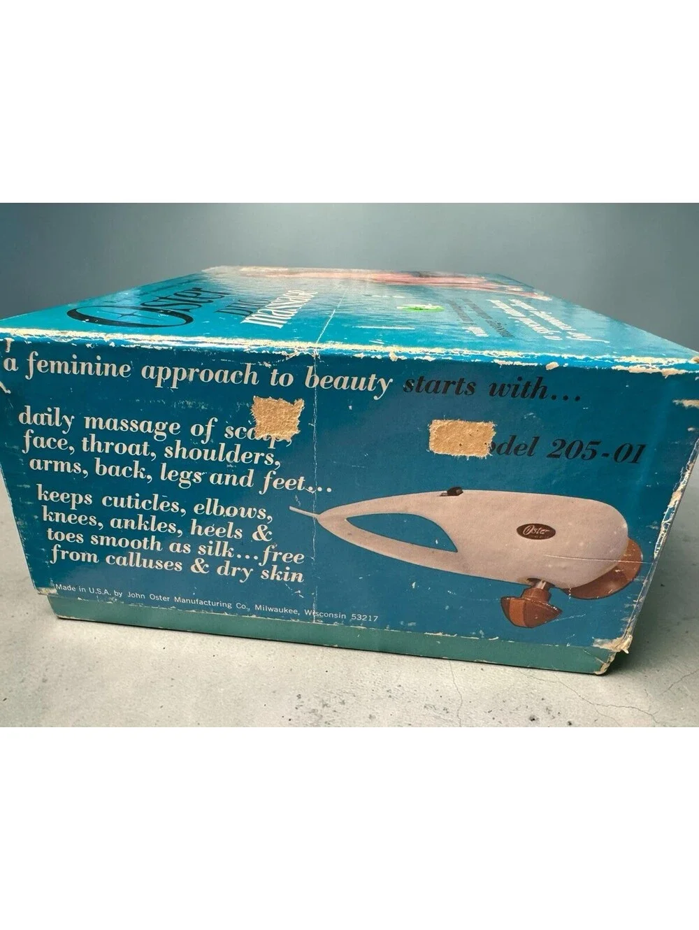 1969 Oster Duo Massage Massager Vibrator Model 205-01 Vintage Works Great